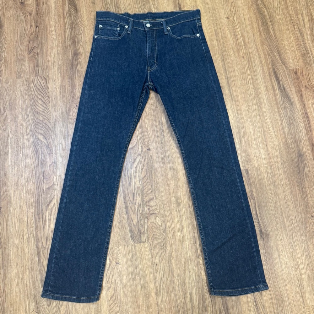 Levis 513 Slim Straight Jeans Mens 32x32 Dark Wash Indigo Denim 08513-0183